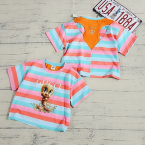 Áo thun cotton sọc croptop  khoét vai in GC cho bé gái sành điệu cá tính. size 140-190 tuong ứng bé gái 21-46kg,</Br>
Vải thun cotton sọc  dệt 4  chiều   mềm mại, thoáng mát, co dãn tốt, form croptop  sành điệu dễ mặc </Br>
* Hình in GU,CCI, mặt sau áo khoét vai sành điệu cho bé gái </Br>
* áo dễ mac kết hợp quần jean, chân váy... cho bé đi chơi
* hàng Quảng Châu loại 1, 100% như hình </Br>
bảng size tham khảo </Br>
140-: 21-25kg </Br>
150: 25-28kg </Br>
160: 28-33kg </Br>
170: 32-37kg </Br>
180: 38-43kg </Br>
190: 44-53kg
