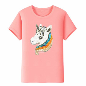 Áo thun cotton kim sa lật vuốt đổi màu pony unicorn bé gái. size 110-140, bé  15-33kg, chất thun cotton 4 chiều mịn mát, form vừa thoải mái, hình kim sa vuốt đổi màu họa tiết pony unicorn ngựa cầu vồng mà các bé yêu thích, hàng Lai Quảng châu loại 1 cao cấp, 100% như hình </Br>
bảng size tham khảo </Br>
110: 14-17kg </Br>
120: 16-120kg </Br>
130: 21-24kg </Br>
140: 25-31kg </Br>
