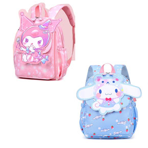 Balo đi học hoạt hình 3d kuromi kitty thỏ tai dài mẩu giáo mầm non. Comback school !  Bé trở lại trường trong niềm vui phấn khởi với bộ đồng phục mới, quần áo giày dép mới và 1 người bạn đồng hành không thể thiếu " chiếc balo mới" </Br>
***chất liệu vải dù  không thấm nước, phối hình 3d hoạt hình kuromi, kitty...mà các bé yêu thích,</BR>
 **Kích thước 31*21*14cm thích hợp cho bé mẫu giáo (3-6 tuổi),  </Br>
*** Hình in mà các bé yêu thích. Thiết kế  2 ngăn trong rộng rãi, tiện lợi cho bé. có ngan ngoài đựng nước sữa,  Hàng nhâp Quảng Châu mẫu mã chắc chắn y hình </br>
*** có 2 màu hồng phấn kuromi, và xanh chó tai dài
