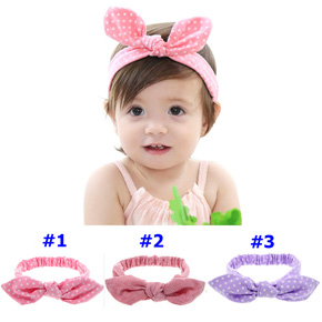 Turban nơ chấm bi xinh xắn cho bé gái. vải kate mềm, có thun sau co dãn, hình chấm bi xinh xắn cho bé gái