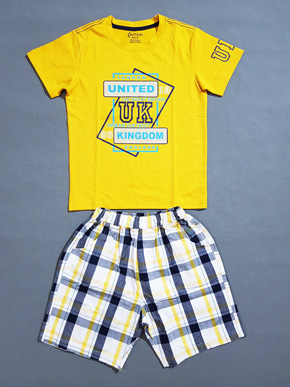 Bộ áo thun cotton in UK quần caro bé trai size đại. size 8-12 bé 25-38kg, áo thun cotton 4 chiều, co dãn thấm hút mồ hôi, quần caro có túi, lưng thun co dãn, hình in chữ UK cho bé trai lớn, Việt Nam