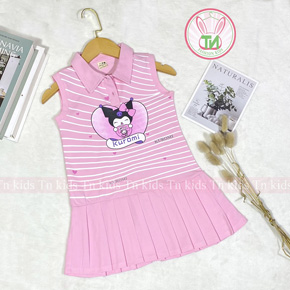 Đầm thun cotton mềm mát xếp ly sát nách cổ bẻ in họa tiết kuromi bé gái 11-30kg. size 3-16t, tương ứng bé 12-30kg </br>
Chất liệu thun cotton 4 chiều mềm mại, co dãn tốt, mát mẻ và thấm hút mồ hôi </br>
From đầm suông, sát nách, xếp ly xinh xắn và mát mẻ cho bé gái </br>
Họa tiết in hoạt hình kuromi mà các bé yêu thích ,  màu hồng phấn ngọt ngào hottrend </br>
bảng size tham khảo </br>
3: 11-13kg </br>
4: 13-15kg </br>
5: 15-17kg </br>
6: 17-19kg </br>
7: 19-21kg </br>
8: 21-23kg </br>
9: 23-26kg </br>
10: 26-28kg </br>
gia 150-165k