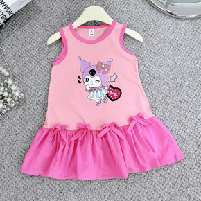 Đầm thun cotton sát nách họa tiết kuromi nơ mát mẻ mùa hè cho bé gái. size 1-10t tương ứng bé 10-29kg </Br>
Chất liệu thun cotton 4 chiều mềm mát, mướt tay </br>
Đầm xòe đính nơ dễ thương. sát nách form suông dễ mặc, họa tiết kumori hottrend mà các bé yêu thích </br>
Bảng size tham khảo </bR>
1: 10-12kg </br>
2: 12-14kg </br>
3: 14-15kg </br>
4: 15-17kg </br>
5: 17-19kg </br>
6: 18-20kg </br>
7: 20-22kg </br>
8: 22-24kg </br>
9: 24-27kg </br>
10: 27-30kg </br>
gia 90-115k tùy size