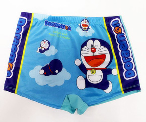 Quần bơi hoạt hình Doreamon bé trai đi biển đi bơi. size M, L , XL bé từ 10-21kg, thun polyester co dãn , cho bé đi biển đi bơi, Việt Nam