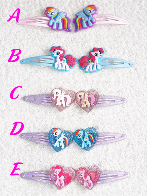 Cặp kẹp tóc Pony đáng yêu 7 sắc cầu vồng cho bé gái. 5 màu như hình, freesize bé 2-10 tuổi