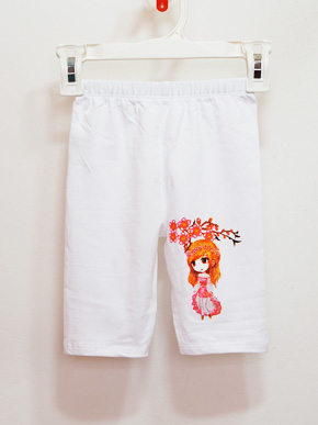 Quần legging lửng bé gái in công chúa trong vườn hoa. size 1-10t, bé 8-25kg, thun cotton 100% , co dãn 4 chiều, hình in công chúa xinh xắn cho bé gái, Việt Nam
