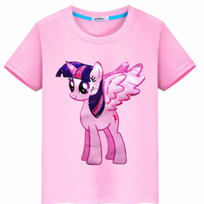 Áo thun cotton kim sa ngựa pony chớp đèn. size 110,120,130,140 bé 14-35kg,  vải thun cotton 4 chiều mềm mại, co dãn tốt, chắc tay, hình in pony đính kim sa lấp lánh, mắt pony chớp đèn, hàng nhập Quảng Châu loại 1 , 100% như hình