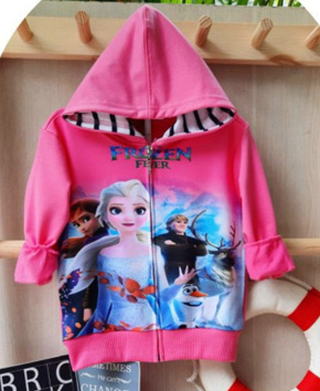 Áo khoác thun cotton da cá công chúa elsa bé gái. size 1-8t, bé 10-26kg, vải thun cotton da cá vừa phải, co dãn tốt, họa tiết công chúa elsa mà các bé yêu thích, Viêt Nam