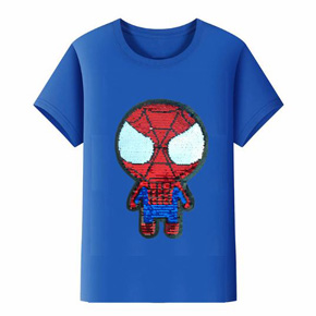 Áo thun kim sa vuốt đổi màu người nhện spiderman bé trai. size 110-150, bé 14-42kg, vải thun cotton 100%, mềm mại, co dãn, hình đính kim sa vuốt đổi màu đội người nhện spiderman cho bé trai, hàng nhập Quảng Châu loại 1 cao cấp, 100% như hình