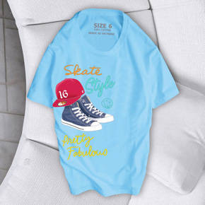 Áo thun cotton loai 1 in xe scooter siêu cute cho bé 10-60kg