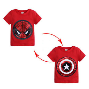 Áo thun cotton kim sa lật vuốt đổi spiderman bé trai. size 120-140 tương ứng bé 15-25kg </Br>
chất liêu thun cotton 100% co dãn, mềm mại, thấm mồ hôi, hình kim sa lật vuốt đổi màu người nhện spiderman mà các bé yêu thích </Br>
bảng size tham khảo </Br>
110: 12-15kg </Br>
120: 15-18kg </Br>
130:  18-22kg </Br>
140: 22-25kg </Br>