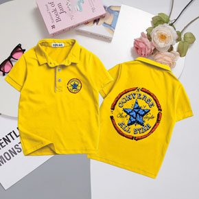 Áo thun cotton cổ bẻ in ngôi sao  2 mặt trước sau cho bé trai. size 4-15 tương ứng bé 11-34kg </Br>
vải thun cotton 4 chiều chính phẩm, mềm mại, co dãn tốt, cổ bẻ, hình in ngôi sao convert 2 mặt trước sau </Br>
Áo dễ kết hợp cùng kaki quần jeean cho bé trai </Br>
4: 11-13kg </Br>
5: 13-15kg </Br>
6: 15-17kg </Br>
7: 17-19kg </Br>
8: 19-21kg </Br>
9: 21-23kg </Br>
10: 23-25kg </Br>
11: 25-27kg </Br>
12: 26-28kg </Br>
13: 28-30kg </Br>
14: 30-32kg </Br>
15: 32-34kg </Br>
gia 125-140k tùy size
