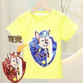 Áo thun cotton 100%  kim sa lật vuốt đổi màu hoạt hình paw patrol cho bé trai. size 110-140 cho bé 13-27kg </br>
Chất liệu thun cotton 100% mềm mát, co dãn 4 chiều, thấm hút mồ hôi thoải mái cho bé </br>
Hình kim sa lật vuốt đổi màu hoạt hình biệt đội cứu hộ paw patrol mà các bé yêu thích </br>
Bảng size tham khảo </br>
110: 13-16kg </br>
120: 17-21kg </br>
130: 21-25kg </br>
140: 24-27kg
