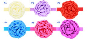 Băng đô bông hoa bé gái sơ sinh. bản thun cho bé từ 3 tháng dến 24 tháng