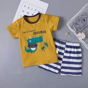 Bộ thun cotton lạnh in thấm cá sấu mát rượi mùa hè. size 55-95, bé 10-33kg, vải thun cotton lạnh mát rượi, hình in thấm toàn thân không bong tróc, họa tiết cá sấu, khủng long, dễ thương cho mùa xuân hè, hàng hiệu Tianshan , Quảng châu cao cấp, 100% y hình
