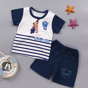 Bộ thun cotton bé trai in gấu cà vạt mắt kính dễ thương. size 60,65,70,75,80 bé 9-16kg, vải thun cotton mềm mại, co dãn, hình in họa tiết gấu và cà vạt mắt kính dễ thương cho bé trai nhỏ, hàng Quảng Châu 100% y hình