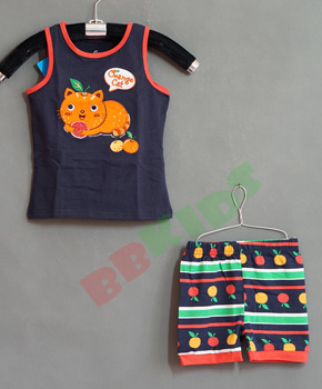 Bộ thun bé trai mùa hè thêu mèo vờn trái cam,. size 95,100,110,120,130,140 bé từ 12-30kg, thun cotton 100%, co giãn 4 chiều, thoáng mát, tạo hình thêu mèo vờn trái cam