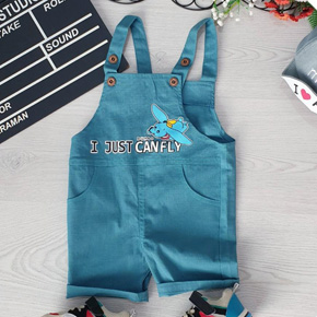 Bộ yếm kaki trắng bé trai thêu voi dumbo biết bay. size 1-5t, bé 9-17kg, vải kaki mềm mại , nhẹ nhàng thoáng mát, hình thêu khủng long phối túi cho bé trai nhỏ, Việt nam