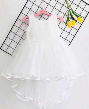Đầm voan da hội mullet phối ren cho bé gái dự tiệc. size 1-8t bé 8-25kg, chất liệu voan ren cao cấp, đuôi dài mullet cho bé gái dự tiệc, ren nổi sang trọng, màu trắng tinh khôi như nàng công chúa, miki kids Việt Nam