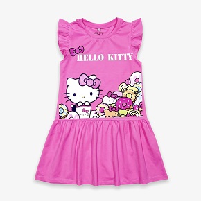 Đầm thun cotton cao cấp tay cánh tiên họa tiết kitty hồng ngọt ngào. size 4-12 tương ứng bé gái 14-36kh </Br>
Chất liệu thun cotton cao cấp, 4 chiều co dãn tốt, dày mịn mát tay, thấm hút hồ hôi </Br>
Họa tiết kitty hồng đào ngọt ngào dịu dàng nữ tính cho bé gái </Br>
Bảng size tham khảo </Br>
4: 13-16kg </Br>
6: 16-19kg </Br>
8: 20-24kg </Br>
10: 25-29kg </Br>
12: 30-35kg  </Br>
gia 155-165k tùy suze
