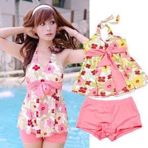Bộ đồ bơi che bụng hoa mùa hè cho nữ từ 45-58kg