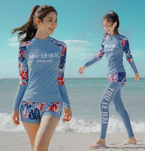 Bộ đồ bơi set 3 món tay dài quần dài quần dùi chống nắng hoa mùa hè cho mẹ và bé 39-60kg. size M, L, XL, 2XL tuong ứng 39-60kg. </Br>
chất liệu đồ bơi chuyên dụng cao cấp, mềm mại, co dãn tốt, </Br>
Set gồm 1 áo tay dài có lót, có đệm ngực (có thể tháo rời), 1 quần dài, 1 quần đùi 2 lớp họa tiết hoa mùa hè . set có thể mặc thành 2 kiểu tiện lợi, đi biển đi bơi chống nắng, </Br>
Hàng cao cấp, 100% y hình , màu xanh thời trang hottrend,, phối hoa màu hè </Br>
bảng size tham khảo </Br>
M: 39-44kg </Br>
L: 44-50kg </Br>
XL: 50-55kg </Br>
2XL: 56-60kg