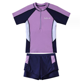 Bộ đồ bơi áo và quần bơi 2 lớp màu tím ngọt ngào cho bé gái. size 3XL-5XL cho bé gái 20-33kg </br>
Chất liệu thun polyester dày vừa phải, vải đẹp, co dãn tốt, chống thấm nước </br>
Kiểu dáng đơn giản, phối màu tím xanh vừa thể thao vừa ngọt ngào cho bé gái, kiểu dáng gồm 1 áo co dây kéo, 1 quần 2 lớp kín đáo vừa tiện lợi, bé đi biển đi bơi đều dẹp </br>
bảng size tham khảo </br>
3XL:23-26kg </br>
4XL 27-30kg </br>
5XL: 30-34kg