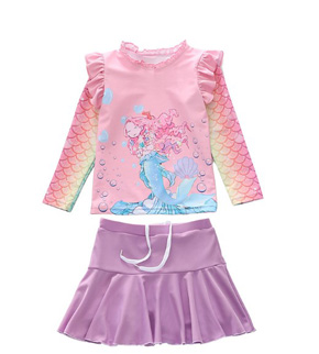 Bộ đồ bơi áo tay dài và quần váy bơi chống nắng nàng tiên cá ariel cho bé gái. size ,  2XL 3XL,. 4XL, 5Xl  tương ứng bé gái 20-35kg, </Br>
* vải thun polyester chuyên dụng đồ bơi, co dãn tốt, mềm mại, chống nắng </Br>
* Mẫu gồm 1 áo tay dài , quần váy bơi có dây buộc tiện lợi, dễ mặc </Br>
* màu sắc lung linh 7 sắc màu, họa tiết nàng tiên cá ariel đáng yêu cho bé gái </BR>
* bé đi biển, đi bơi, đều tiện lợi , hàng QC loại 1 cao cấp, 100% như hình </Br>
bảng size tham khảo </Br>
XL: 16-21kg </Br>
2XL: 21-25kg </Br>
3XL: 26-29kg </Br>
4XL: 29-32kg </Br>
5XL: 32-36k