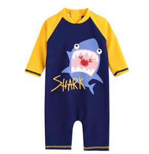 Đồ bơi liền thân cá mập dễ thương cho bé trai nhỏ đi biển đi bơi. size 9,10  cho bé trai 7-12kg </Br>
chất liệu vải thun polyester co dãn, mềm mại, không thấm nước, chuyên dụng đồ bơi, tay ráp lăng màu xành xanh nổi bật, hoa tiết  cá dễ thương cho bé trai nhỏ </br>
Bộ đồ bơi liền thân dễ mặc cho bé đi biển di bơi </br>
Bảng size tham khảo </br>
9:  7-10kg </br>
10: 9-12kg