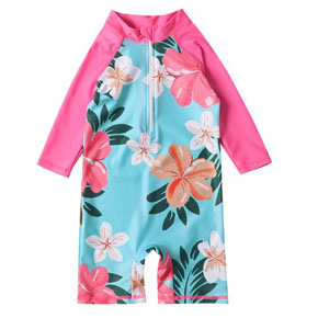 Đồ bơi liền thân tay dài chống nắng hoa mùa hè dễ thương cho bé gái nhỏ đi biển đi bơi. size  S,M  cho bé gái 8-12kg </Br>
chất liệu vải thun polyester co dãn, mềm mại, không thấm nước,  tay dài chống nắng,chuyên dụng đồ bơi, hoa tiết  in hoa mùa hè dễ thương cho con gái nhỏ </br>
Bộ đồ bơi liền thân dễ mặc cho bé đi biển di bơi </br>
Bảng size tham khảo </br>
S: 8-11kg </br>
M: 11-14kg