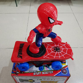 Xe ván trươt người nhện spiderman có đèn và nhạc. Spider Man là 1 nhân vật hoạt hình Marvel được rất nhiều các em nhỏ yêu thích bởi tính phổ biến, sự nổi tiếng, tài năng cũng như khí chất của một anh hùng. Lấy cảm hứng từ nhân vật đó bộ sản phẩm - đồ chơi người nhện trượt ván - đã được ra mắt! Với hình dáng ngộ ngĩnh, thiết kế đơn giản nhưng thông minh, chắc chắn sẽ thu hút tất cả các bạn nhỏ yêu thích Spider-Man!
Bộ đồ chơi người nhện lướt ván mà còn phát ra những ánh sáng vô cùng bắt mắt cùng với những giai điệu nhạc vui tươi.</Br>
Sản phẩm có 2 phần bộ phận tháo rời là thân người nhện và xe ván trươt bên dưới, tiện lợi và dễ dàng lắp đặt. Vì sử dụng pin nên đồ chơi người nhện lái xe thăng bằng xoay 360 độ tuyệt đối an toàn cho trẻ nhỏ.</Br>

Thông tin chi tiết: </Br>

- Tên sản phẩm: Đồ Chơi Người Nhện trượt ván </Br>
- Kích Thước: 22cm *15cm x 11cm </Br>
- Màu : Đỏ </Br>
- Sản phẩm có hộp , Kèm 3 PIN
- Hộp sản phẩm bao gồm 1 xe và 1 người nhện,
- Chi Tiết: xe sử dụng pin và có đèn phát sáng và có nhạc, trượt ván