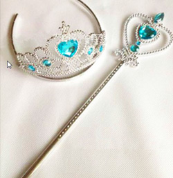 Set vương miện, đũa phép thuật trái tim . free size bé 1 tuổi trở lên 
