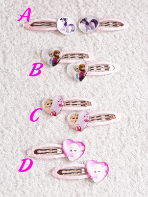 Cặp kẹp tóc công chúa Elsa, Anna, Pony tím cho bé gái. 4 màu như hình, freesize bé 2-10 tuổi