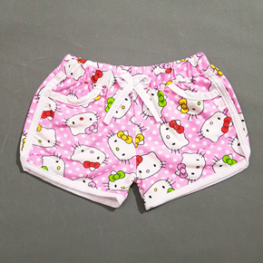 Quần short thun cotton in mèo kitty dễ thương bé gái. size 1-10t, bé 8-25kg, vải thun cotton in họa tiết kitty dễ thương cho bé gái nhỏ mặc xuân hè, đi biển, ở nhà, Việt Nam